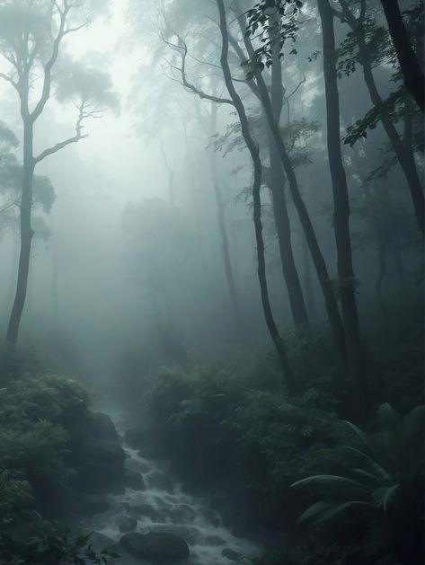 misty, forest, dense, river, foggy, landscape, woodland, lush, mysterious, woods, jungle, water, mist-covered, trees, tranquil, nature, dark, path, green, foliage, atmospheric Wyatt Core, Dark Foggy Forest, Cloudy Forest, Woodland Photography, Loki Poster, Sun Princess, Tranquil Nature, Foggy Landscape, Forest Mist