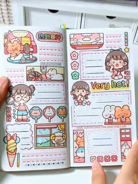 Red Journal Ideas, Inspirasi Jurnal, Kawaii Bujo, Stiker Macbook, Ide Jurnal, Sticker Journaling, Banner Doodle, Red Journal, Journal Cute