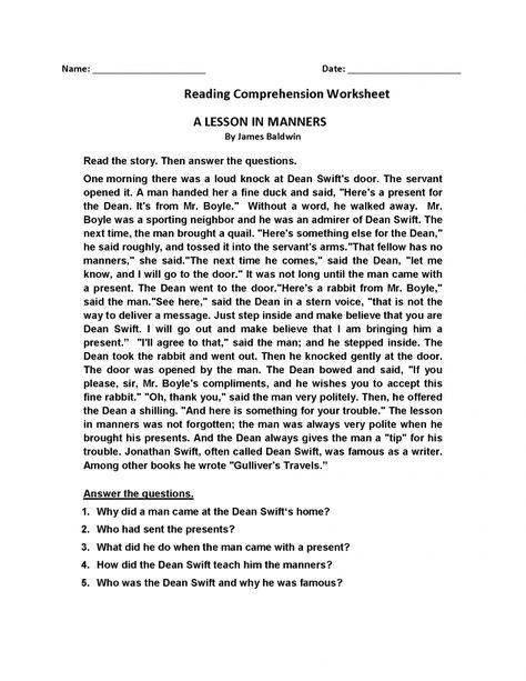 4th Grade Reading Comprehension Worksheets - Best Coloring Pages For Kids Reading Skills Worksheets, 4th Grade Reading Worksheets, Free Reading Comprehension Worksheets, Reading Comprehension For Kids, Reading Comprehension Kindergarten, Theme Preschool, Reading Comprehension Lessons, 6th Grade Reading, Picture Composition