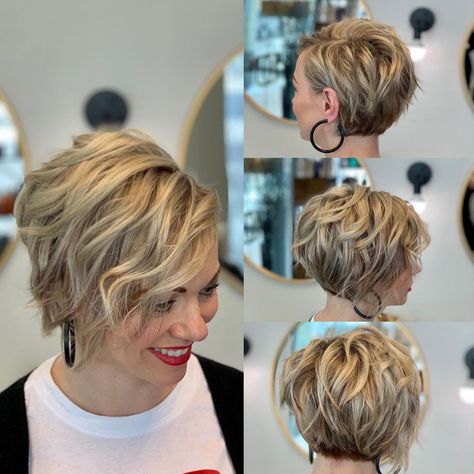 Cute Short Haircuts For Women, Undercut Bob Haircut, Κούρεμα Bob, Bob Hairstyles For Thick, Cute Short Haircuts, Short Haircuts For Women, Pixie Styles, Hair Makeover, Penteado Cabelo Curto