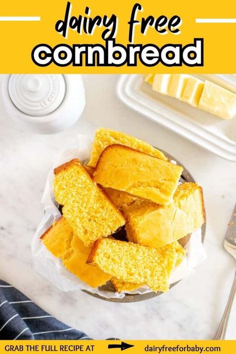 Cornbread Dairy Free, Dairy Free Cornbread, Jalapeño Cornbread, Cornbread Recipe, Vinegar And Honey, Cornbread Mix, Corn Muffins, Corn Bread Recipe, Bbq Ribs