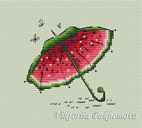 Beginner Needlepoint, Food Embroidery, Bright Cross Stitch, Cross Stitch Beginner, Cross Stitch House, Easy Cross Stitch Patterns, Cross Stitch Kitchen, Xmas Cross Stitch, Nature Cross Stitch