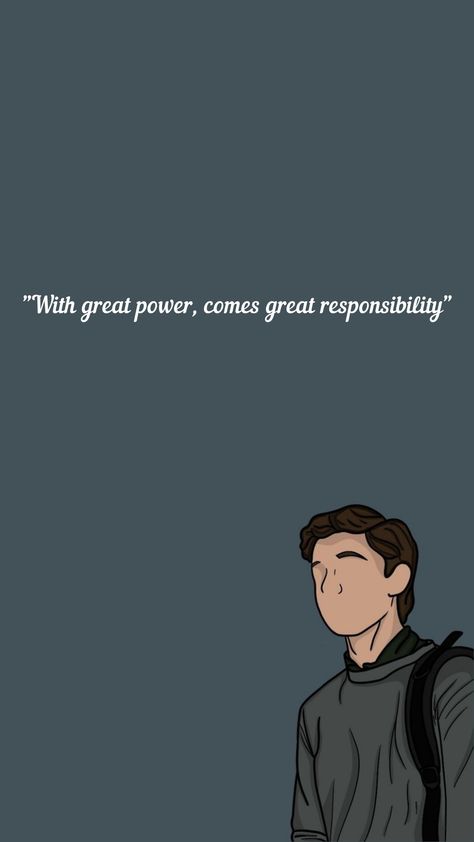 Great Power Comes Great Responsibility Tattoo, With Great Power Comes Great Responsibility Tattoo, With Great Power Comes Responsibility Wallpaper, With Great Power Comes Responsibility Tattoo, With Great Power Comes Responsibility, Spiderman Quotes, Spider Man Quotes, Responsibility Quotes, Great Power Comes Great Responsibility