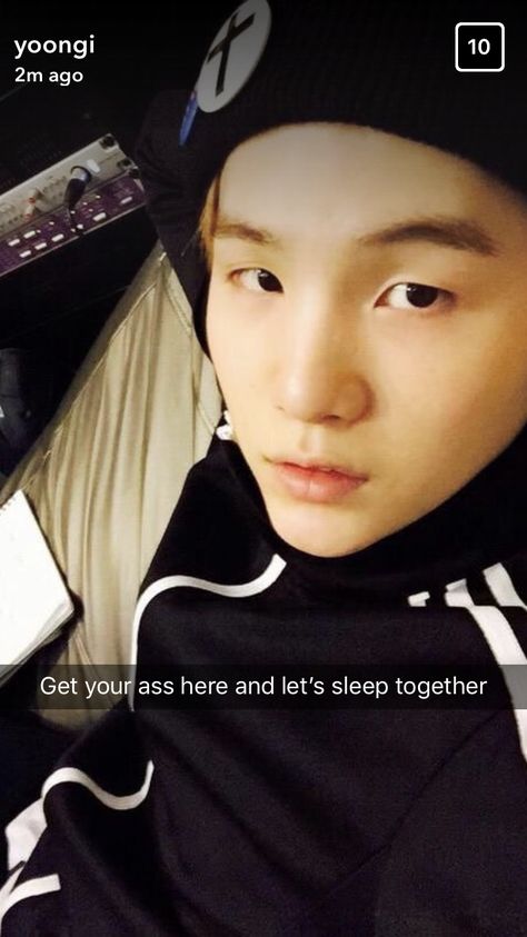 Let’s sleep together shall we ?~ #bts #yoongi #suga #minyoongi #bts #bangtan #agustd #bangtanboys #snapchat #selca Yoongi Snapchat, Suga Snapchat, Suga Imagine, Bts Snapchat, Bts Snapchats, Kpop Snapchat, Bts Imagines, Bts Texts, Min Yoongi Bts