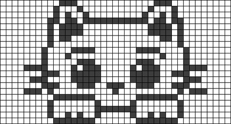 Cat Pixel Art Easy, Crochet Cat Pixel Pattern, Alpha Pixel, Cat Alpha Pattern, Pixel Grid, Crochet Stitches Diagram, Funny Cross Stitch Patterns, Fair Isle Knitting Patterns, Pixel Crochet