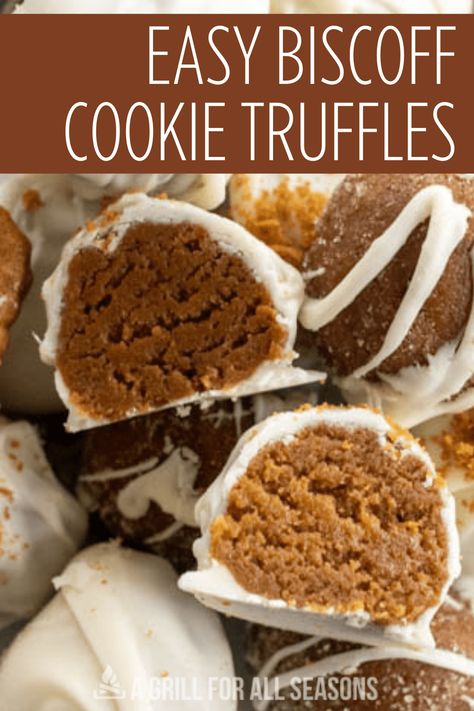 Biscoff Truffle Balls, Biscoff Balls, Biscoff Truffles, Work Desserts, Eggnog With Rum, Truffle Recipes, Cinnamon Biscuits, Cookie Balls, Dessert To Make