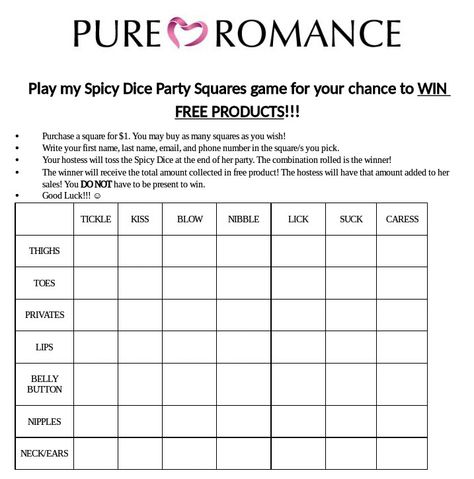 Pure Romance Games, Pure Romance Consultant Business, Pr Ideas, Interactive Post, Pure Romance Party, Pure Romance Consultant, Pr Strategy, Romance Tips, Romances Ideas