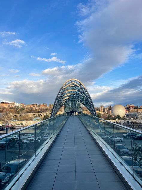 Bridge Of Peace Tbilisi, Glass Bridge, Visual Board, The Capital, Georgia, Bridge, Quick Saves