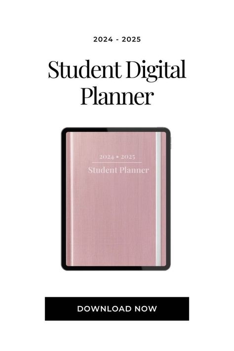 Digital student planner for Goodnotes with monthly and weekly plans, 2025-2025 layout Schedule Planner Ideas, Digital School Planner, Planners 2024, Goodnotes Aesthetic, Goodnotes Free, Digital Student Planner, Exam Planner, Minimalist Digital Planner, Ipad Planner Template