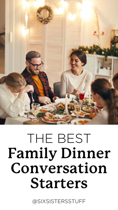 50 Family Dinner Conversation Starters (Questions to ask your kids) Dinner Party Questions, Dinner Conversation Starters, Questions To Ask Your Kids, Family Conversation Starters, Dinner Party Starters, Party Questions, What To Talk About, Conversation Starter Questions, Conversation Starters For Kids