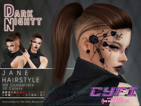 Sims 4 Cc Undercut Hair Female, Sims 4 Undercut Hair Cc, Cc Makeup, Ts4 Hair, Short Cropped Hair, Buzz Cut Hairstyles, Mod Hair, Cc Hair, Crop Hair