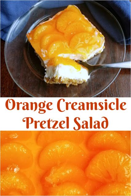 Orange Pretzel Salad, Study Food, Dessert Orange, Jello Pretzel Salad, Easy Suppers, Icebox Cakes, Dessert Pies, Pretzel Desserts, Jello Dessert