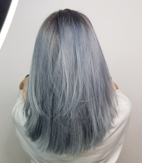 Hairstyles blue ashes colour hair Bluish Silver Hair, Hazy Blue Hair, Ash Blue Hair Color, Blue Gray Hair Color, Metallic Blue Hair, Blue Tinted Hair, Steel Blue Hair, Ashy Blue Hair, Denim Hair Color