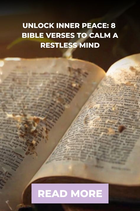 Explore calming Bible verses for inner peace. Learn how scriptures can soothe your mind and foster serenity in a chaotic world. The post Unlock Inner Peace: 8 Bible Verses to Calm a Restless Mind first appeared on Bible Verse Wisdom. Feeling Restless, Scripture Prayers, Restless Mind, Small Group Bible Studies, Seek Peace, Bible Study Group, Perfect Peace, Peace Of God, Praise And Worship