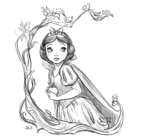 Snow White sketch I did for D23 #d23expo #d23 #d23expo2017 #disney #disneyprincess #snowwhite #cartoon #sketch#artofsnowwhite Snow White Sketch, Snow White Drawing, Snow White Movie, Disney Princess Tattoo, Disney Princess Snow White, Drawing Hands, Snow White Party, Snow White Disney, Disney Snow White