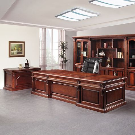 Wooden Office Table Design, Boss Cabin, Lawyer Office Design, Classic Office Interior, Luxury Office Interior, Classic Office Furniture, Modern Office Furniture Design, Executive Office Decor, Office Cabin Design