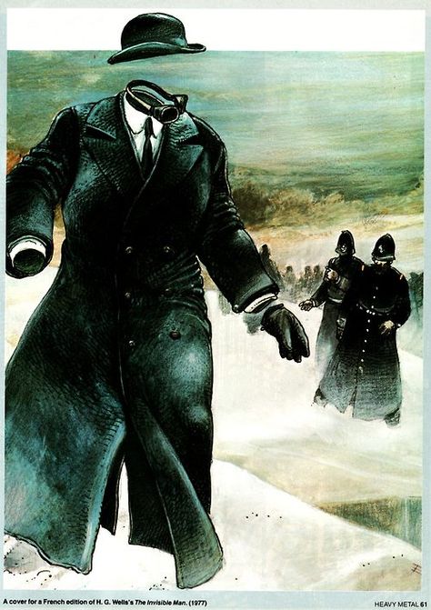 ©Enki Bilal The Invisible Man Art, Enki Bilal, Hg Wells, Arte Pulp, Man Video, League Of Extraordinary Gentlemen, The Invisible Man, Bon Scott, Haunted Castle