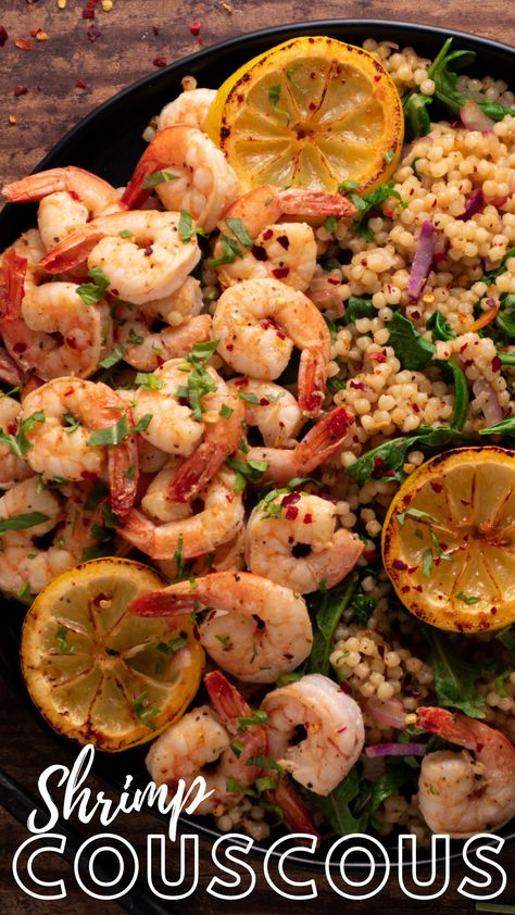 Shrimp Cous Cous Recipes, Shrimp And Pearl Couscous Recipes, Shrimp And Couscous Recipes, Shrimp With Couscous Recipe, Shrimp Couscous, Pearl Couscous Recipes, Spicy Shrimp Recipes, False Promises, Raw Shrimp