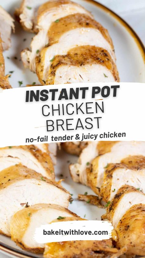 Quick, easy, and tasty chicken breasts turn out perfectly tender and juicy in just minutes! Instant Pot Chicken Breasts, Chicken Breast Instant Pot Recipes, Instant Pot Chicken Breast, Cooking Frozen Chicken Breast, Frozen Chicken Recipes, Cooking Frozen Chicken, Best Instant Pot Recipe, Instant Pot Recipes Chicken, Breast Recipe