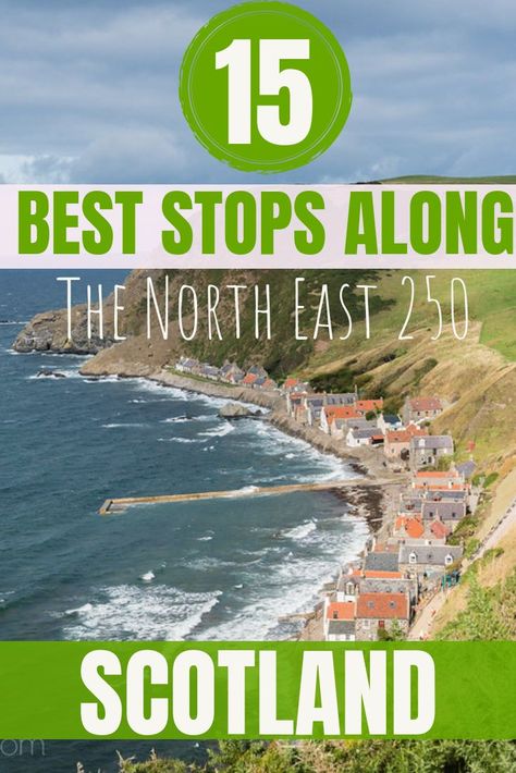 The best stops along the North East 250 in Scotland. The North East 250 might just be Scotland's best-kept road trip secret, encompassing everything #Scotland is famous for in one unique road trip. Lanscape lovers will be able to enjoy a new driving route showcasing the beauty of north east Scotland. Click to discover Scotland's best #roadtrip route #NE250 #ScotlandTravel #TravelGuide #RoadTripGuide Scotland Nc500, East Scotland, London To Scotland, Scotland Holiday, North Scotland, Highland Fling, Scotland Road Trip, Scotland Tours, Isle Of Skye