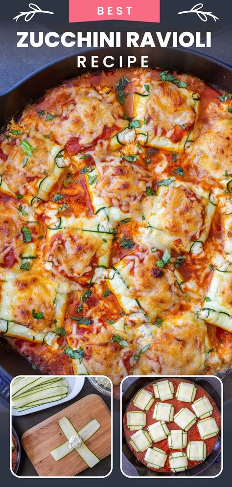 Zucchini Ravioli Recipe, Dinner Roll Recipes, Zucchini Dinner Recipes, Zucchini Ravioli, Best Zucchini, Dinner Roll, Ricotta Recipes, Ravioli Recipe, Meatless Dinner