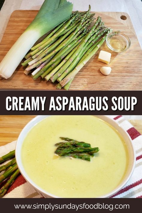 Creamy Asparagus Soup, Asparagus Soup Recipe, Cream Of Asparagus, Cream Of Asparagus Soup, Creamed Asparagus, Buttered Toast, Creamy Asparagus, Rustic Recipes, Soup Easy