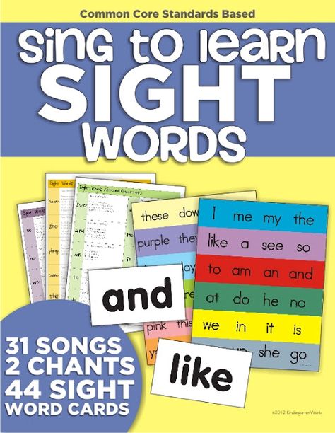 KindergartenWorks: five days, five minutes. Sight word songs and weekly routine. Sight Word Songs, Learn Sight Words, Sight Word Fun, Sight Word Cards, Sight Words Kindergarten, Sight Word Practice, Sight Word Activities, Sight Word Games, Word Practice