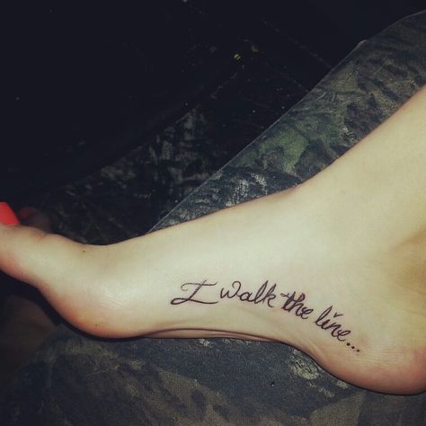 I Walk The Line Tattoo, Walk The Line Tattoo, Cash Tattoo, Johnny Cash Tattoo, Tattoo Lyrics, I Walk The Line, H Tattoo, Lyric Tattoos