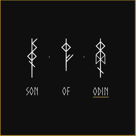 Son Of Odin Tattoo, Odin Rune Symbol, Odin Bindrune, Symbol For Son, Nordic Symbols Tattoo, Valhalla Rune, Viking Symbols And Meanings Tattoo, Old Norse Tattoo, Nordic Paganism