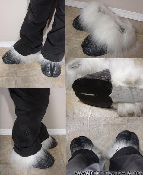 Cloven Hoof Shoes, Hoof Shoes Diy, Sheep Cosplay, Goat Costume, Satyr Costume, Faun Costume, Donkey Costume, Narnia Costumes, Shrek Jr