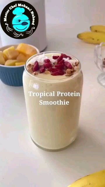 Master Chef Mohaad Naheed on Instagram: "Tropical protein Smoothie" Protein Smoothie Recipes, Smoothie Diet Plans, Diet Challenge, Fruit Smoothie Recipes, Yummy Smoothies, Breakfast Smoothie, Delicious Fruit, Protein Smoothie, Tropical Fruit