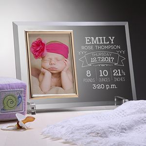 Personalized Picture Frames | PersonalizationMall.com Birth Announcement Pictures, Personalized Baby Frame, I Am Special, Coloring For Boys, Photo Cubes, Cricut Baby, Birth Announcement Sign, Personalized Picture Frames, Baby Frame