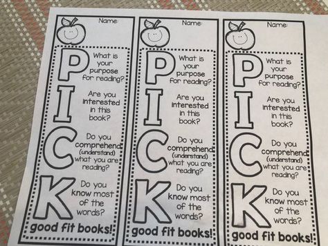 Good Fit Books, Pe Class, Class Library, First Week Of School, Library Lessons, Good Readers, Independent Reading, Daily 5, I Pick