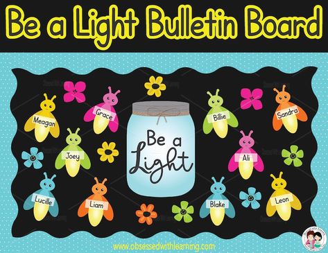 Buy Farmhouse Classroom Bulletin Board Kit, Firefly Editable Nametags, Classroom Door Décor, Educational Posters, Bulletin Border Online in India - Etsy Light Theme Bulletin Board, Lightning Bug Bulletin Board, Fireflies Bulletin Board, Firefly Bulletin Board Ideas, Our Future Is Bright Bulletin Board, Make A Wish Bulletin Board, Fireflies Classroom Theme, Back To School Welcome Board, Firefly Decorations Classroom