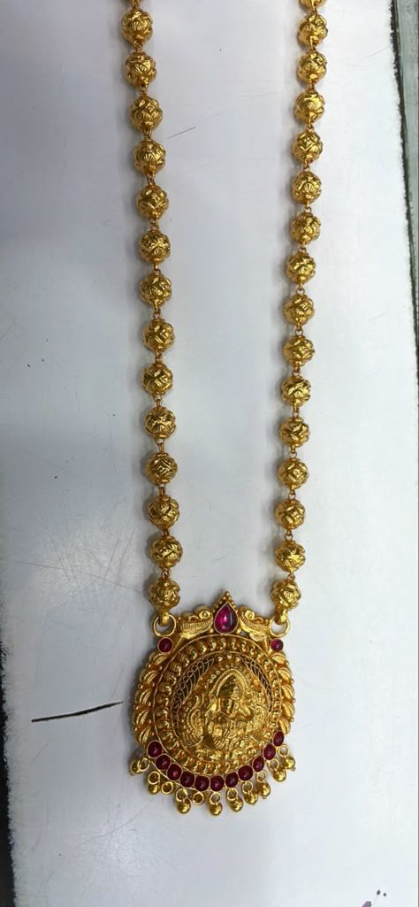 Mohan Mala Jewellery Gold, Mohan Mala, Gundla Mala, Ram Temple, Gold Haram, Wedding Jewelry Sets Bridal Jewellery, Long Haram, Mala Jewelry, Bridal Jewelery