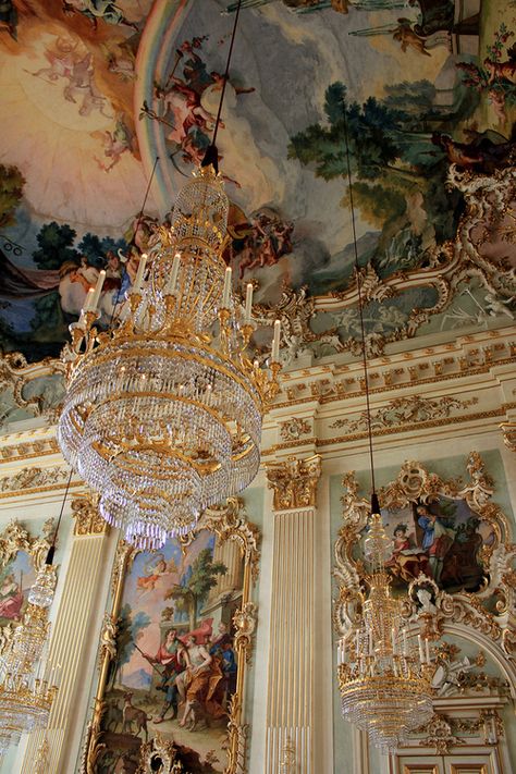 Chandeliers | Nymphenburg, Munich, Germany Architecture Baroque, العصور الوسطى, Istoria Artei, Adventure Inspiration, التصميم الخارجي للمنزل, Baroque Architecture, Louvre Paris, Images Esthétiques, Inspiration Fashion