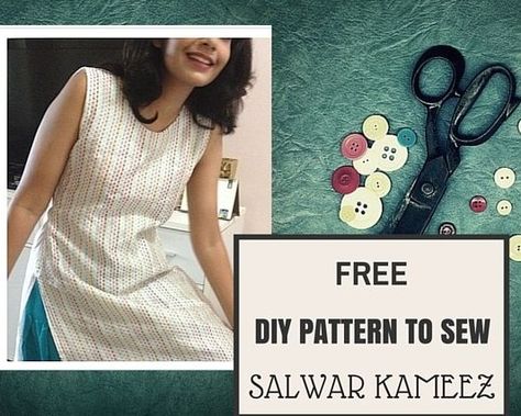 How to SEW A DRESS- Free sewing pattern & Tutorial - Sew Guide Sewing Patterns Free Women, Sewing Top, Kurta Patterns, India Clothes, Sewing Tops, Bodice Pattern, Diy Clothes Videos, Free Sewing Pattern, Make Your Own Clothes