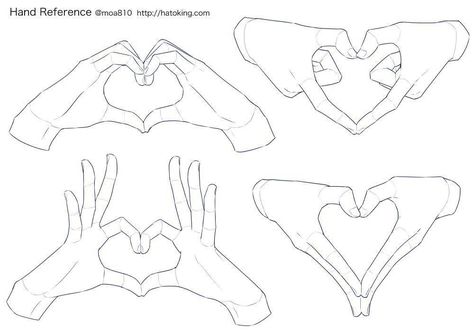 Hand Refs, Hand Drawing Reference, Heart Hands Drawing, Heart Drawing, Hand Sketch, Anime Drawings Tutorials, Hand Art, Anime Poses Reference, Drawing Base