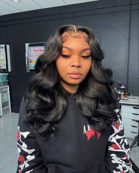 Frontal Wig Hairstyles, Sew In Hairstyles, Birthday Hairstyles, Quick Weave Hairstyles, Frontal Hairstyles, Dope Hairstyles, Hair Laid, Front Lace Wigs Human Hair, Baddie Hairstyles