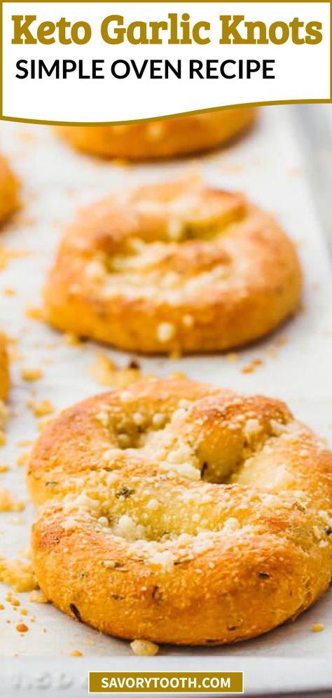 These are AMAZING keto garlic knots! Better than bread sticks. Cheesy and pillowy soft. The recipe is easy and quick, uses a standard fathead dough, and great for anyone on a low carb, gluten free, and grain free diet. Keto Garlic Knots, Fathead Dough, Grain Free Diet, Bread Sticks, Garlic Knots, Fat Foods, Low Carb Gluten Free, Low Carb Bread, Oven Recipes