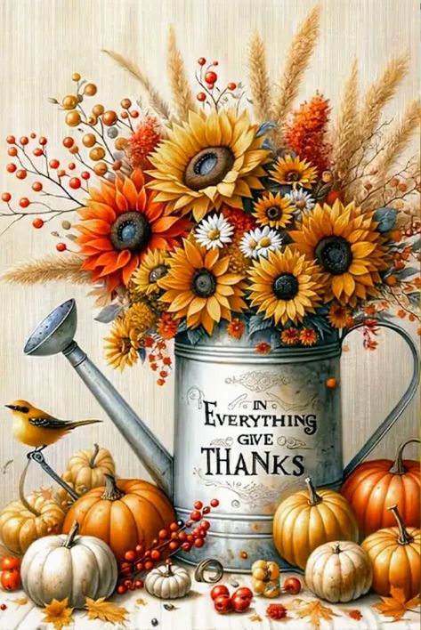 Beautiful Fall Flower Arrangements, November Clipart Free, Autumn Flowers Drawing, Thanksgiving Paintings, Fall Season Pictures, Sunflower Thanksgiving, Fall Accent Pillows, Happy Thanksgiving Wallpaper, Thanksgiving Graphics