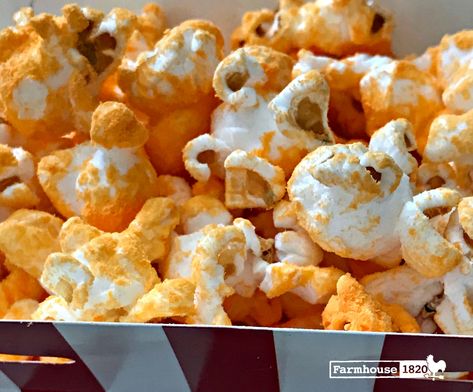 popcorn - homemade cheese popcorn Moose Munch Popcorn Recipe, Peppermint Popcorn Recipe, Cheese Popcorn Recipe, White Chocolate Peppermint Popcorn, Popcorn Recipes Cheese, Popcorn Homemade, Peppermint Popcorn, Cheddar Cheese Powder, Moose Munch