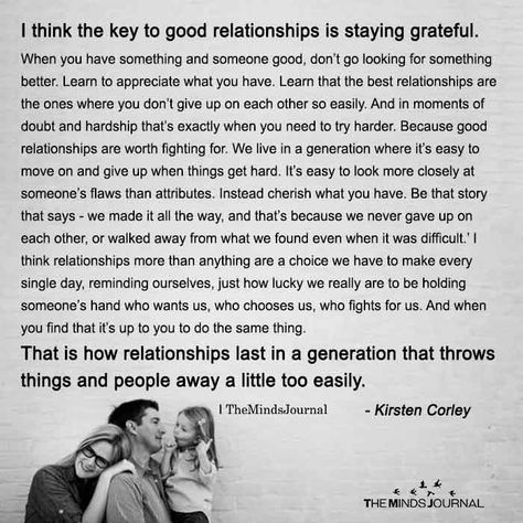 I Think The Key To Good Relationships Is Staying Grateful - https://themindsjournal.com/i-think-the-key-to-good-relationships-is-staying-grateful/ Strong Couples, Good Relationships, Appreciate What You Have, Soli Deo Gloria, Good Listener, Gratitude Quotes, Can You Be, Strong Relationship, Try Harder