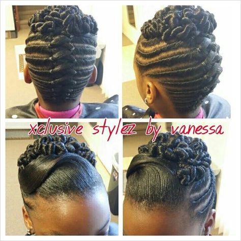 Love the back Birthday Girl Hairstyles, Birthday Girl Hairstyles Kids, Short Hair Twist Styles, Donut Bun, Heart Braid, Black Hair Updo Hairstyles, Flat Twist Updo, Braided Styles, Hair Twist