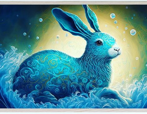 Water Rabbit Chinese Zodiac, Water Rabbit, Year Of The Rabbit 2023, Frame Tv Samsung, Rabbit 2023, Samsung Art Tv, Rabbit Colors, Art Tv, Zodiac Tattoo