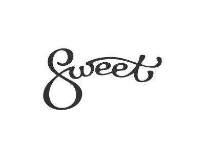 The way this type swoops around like its some swung ice cream or something actually makes it seem sweet. I could see this for s sweets, cupcake, or ice cream store something like that. Sweet Typography, Typography Logo Fonts, Sweet Logo, Type Inspiration, Logo Design Process, Hand Lettering Fonts, Typography Letters, Sweet Words, Brush Lettering