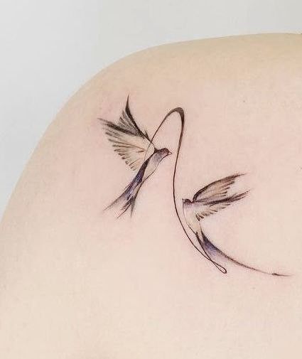 Tattoo Ideas For Women Thigh, Queen Tattoo For Women, Women Neck Tattoo, Small Bird Tattoos, Korean Tattoo, Tattoo On Wrist, Bird Tattoos For Women, Tato Minimal