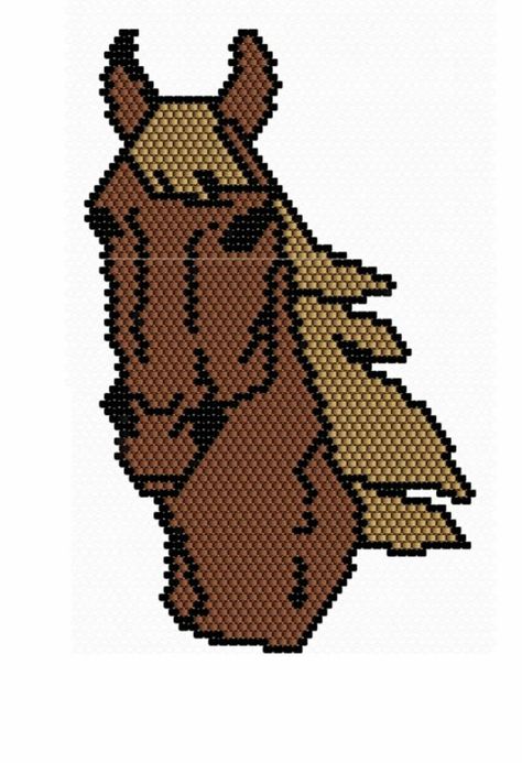 Beaded Horse, Cross Stitch Horse, Beaded Charms, Beaded Banners, Pony Bead Patterns, Beading Patterns Free, Brick Stitch Earrings, Brick Stitch Pattern, Seed Bead Patterns