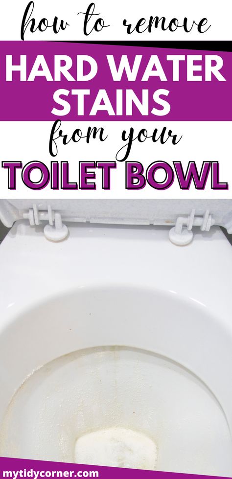 Toilet Hard Water Stains, Toilet Cleaning Tips, Cleaning Toilet Stains, Clean Toilet Bowl Stains, Toilet Bowl Cleaning, Toilet Bowl Stains, Toilet Cleaning Hacks, Toilet Stains, Clean Toilet