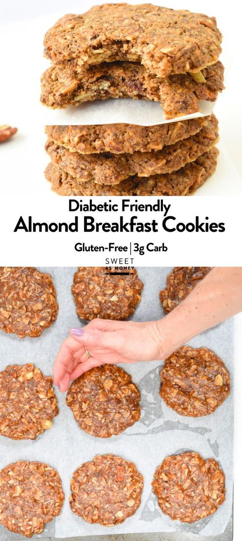 These keto breakfast cookies are your best cooked-egg alternative keto breakfast to fix all your keto oatmeal cookie cravings. They taste like real oatmeal cookies. They are dense, sweet, and chewy, with crunchy bites of nuts.But they only contain 2.6 grams of net carbs per large cookie, and they are the most fulfilling keto breakfast served with your bulletproof coffee. Keep reading to see how you can make keto-friendly oatmeal cookies with no oats! Keto Breakfast Cookies, Breakfast Cookies Gluten Free, Keto Oatmeal, Healthy Low Carb Snacks, Healthy Low Carb Dinners, Food Habits, Low Carb Low Fat Recipes, Best Low Carb Recipes, Oatmeal Cookie